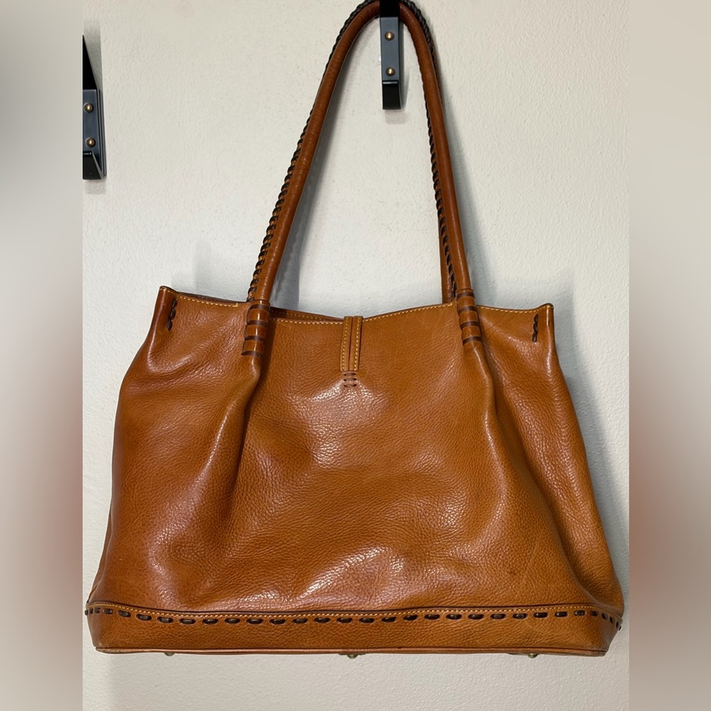 Vintage Dooney & Bourke Florentine Leather Double Handle Toggle Bag - Picture 2 of 15